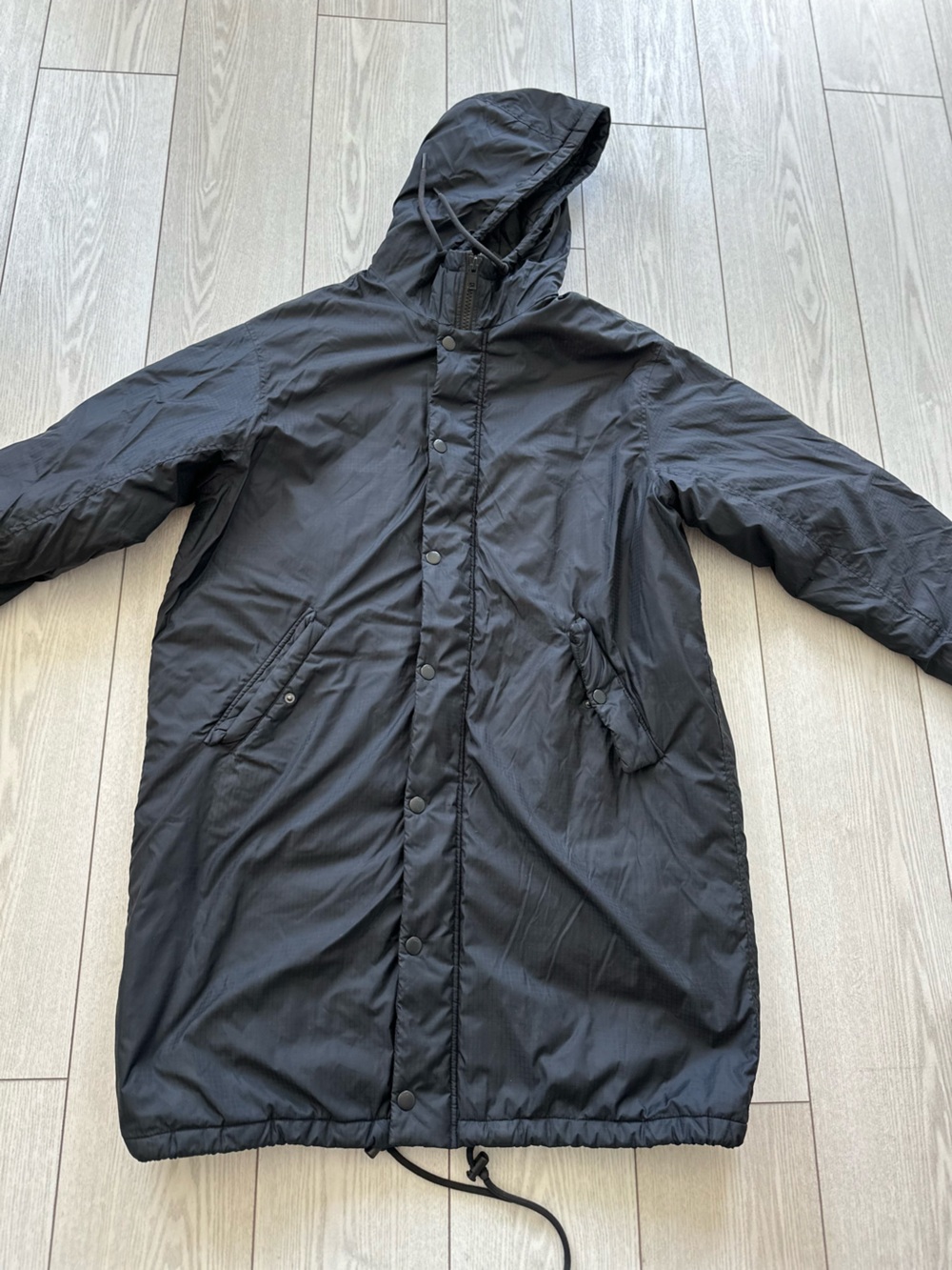 TNA Men's Black Hooded Puffer Coat